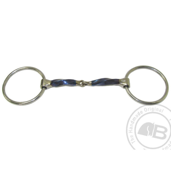 Square twisted snaffle loose ring