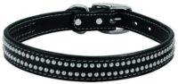 Weaver twin stud black leather lead